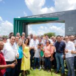 Campos Verdes de Goiás: Ao lado do prefeito Haroldo Naves, o governador Caiado participa de inauguração de portal que homenageia seu pai na cidade