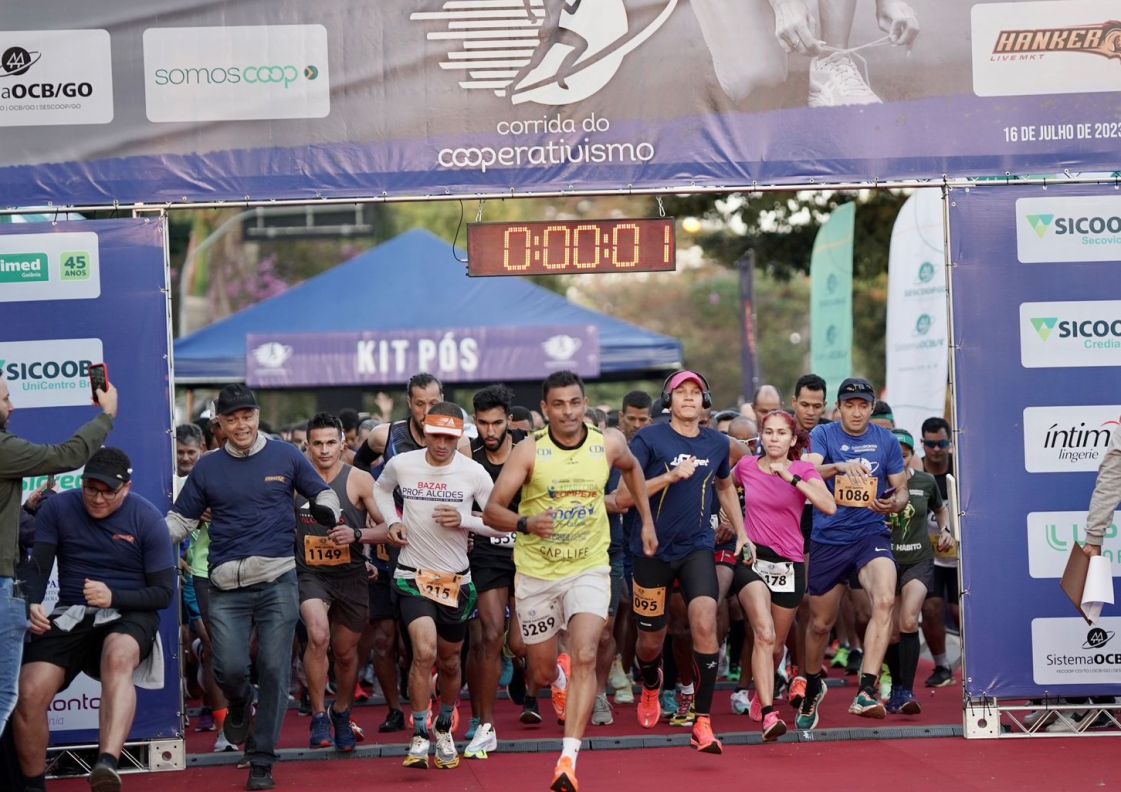 Em Goiânia,1000 atletas participam da Corrida do Cooperativismo promovida pelo Sistema OCB/GO e cooperativas