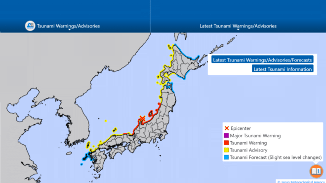 Japão emite alerta de “grande tsunami” após terremoto de magnitude 7,6