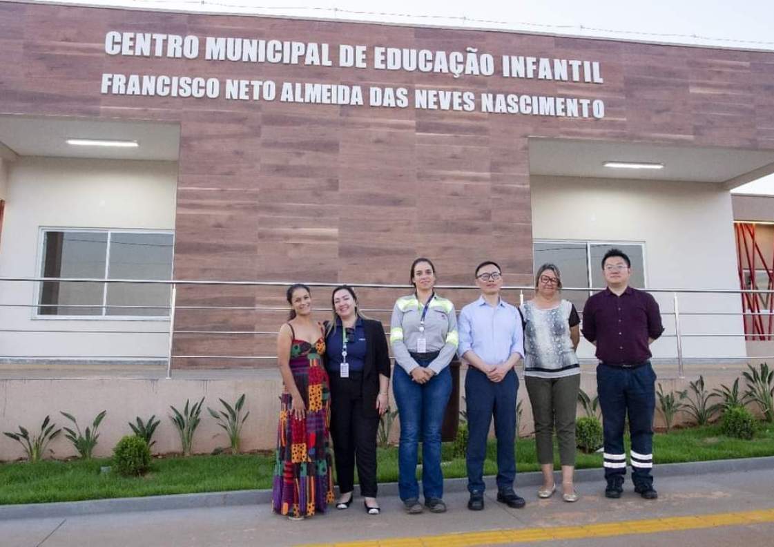 Ouvidor: Professora Shirley Almeida, Dra Gisele Jacob e Maria Rita acompanharam visita de colaboradores da CMOC no CMEI e sede do Conselho Tutelar