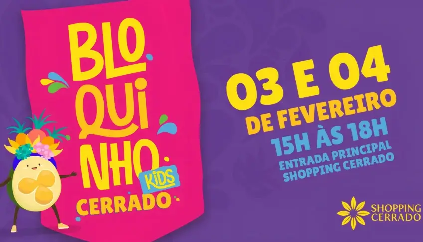 Bloquinho Kids Cerrado terá oficina de miçangas, música ao vivo, brincadeiras e concurso de fantasia | ASN Goiás