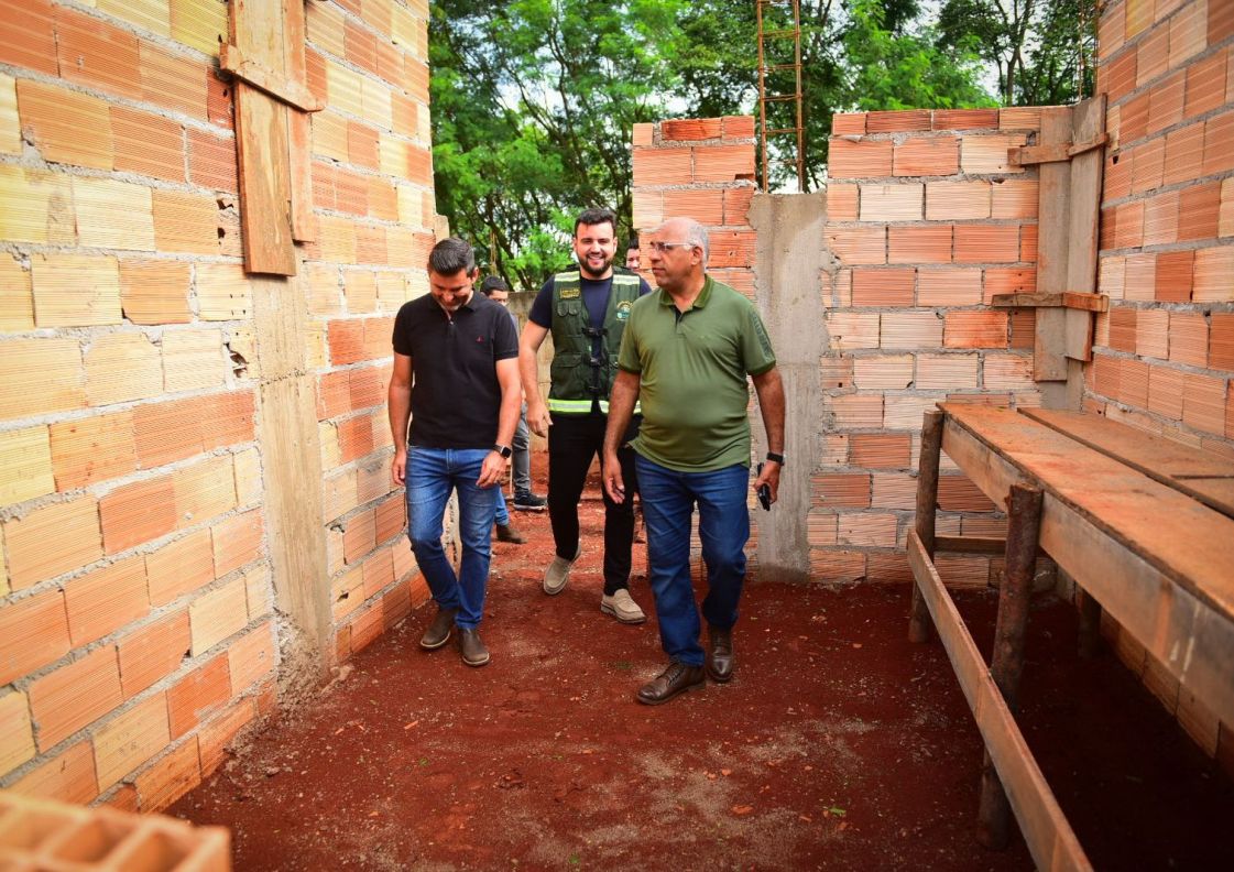 Goiânia: Prefeito Rogério acompanha andamento de obras no Ecoponto Guanabara, base comunitária da GCM e área no Bosque Goiânia 2