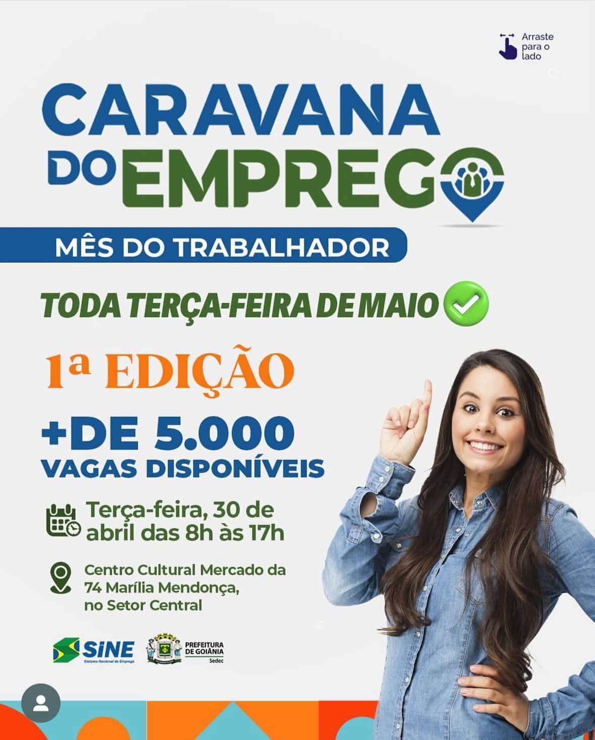 Mais de 5 mil oportunidades serão ofertadas na 1ª edição da Caravana do Emprego