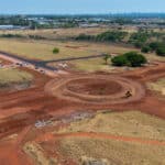 Construção do novo polo industrial de Aparecida de Goiânia avança em ritmo acelerado