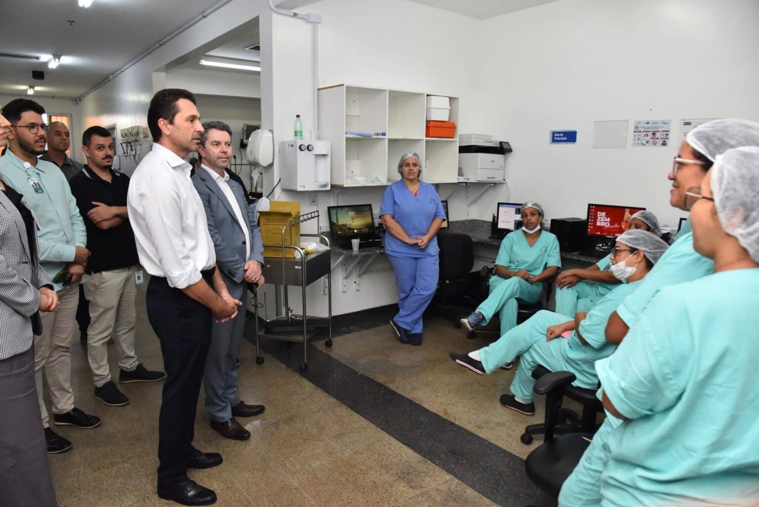 Vistoria em Hospital Estadual de Aparecida após incêndio 