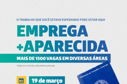 Prefeitura de Aparecida oferece mais de 1.500 vagas de emprego em grande evento
