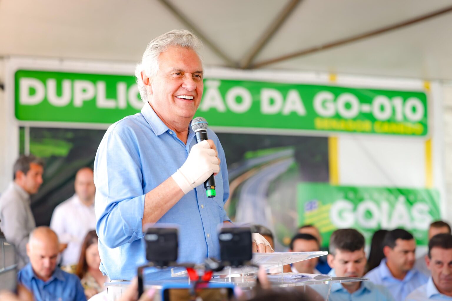 Caiado inaugura trecho duplicado da GO-010, em Senador Canedo