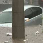 Temporal com granizo provoca alagamentos, quedas de árvores e morte em Goiânia