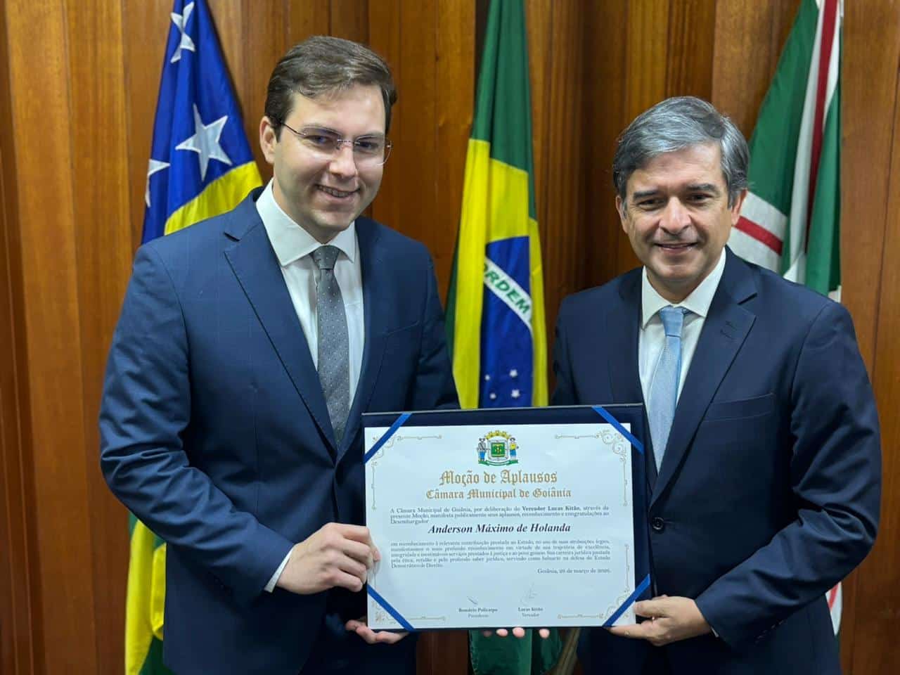Goiano assume liderança nacional na pauta fundiária e é homenageado na Câmara de Goiânia